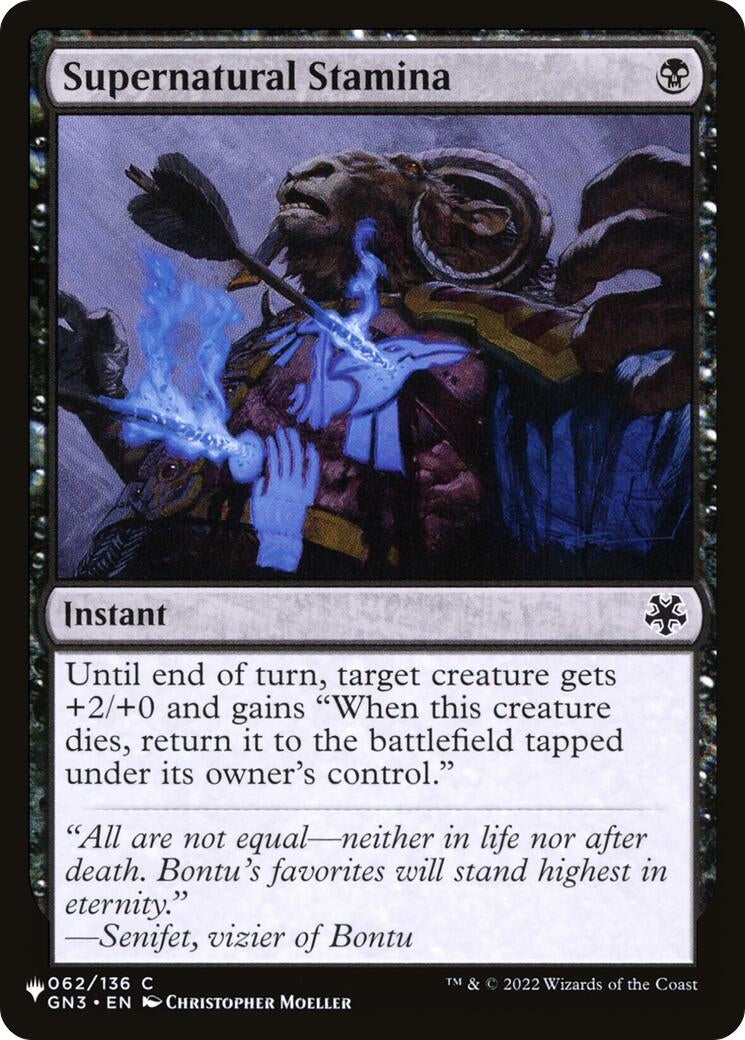 Supernatural Stamina (062/136) (LIST)