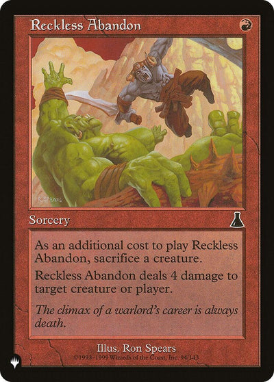 Reckless Abandon (94/143) (LIST)