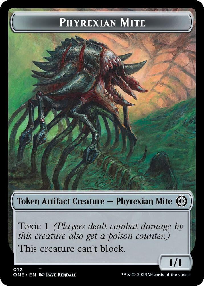 Phyrexian Mite Token (012) // Phyrexian Golem Double-sided Token (12 // 10) (ONE)