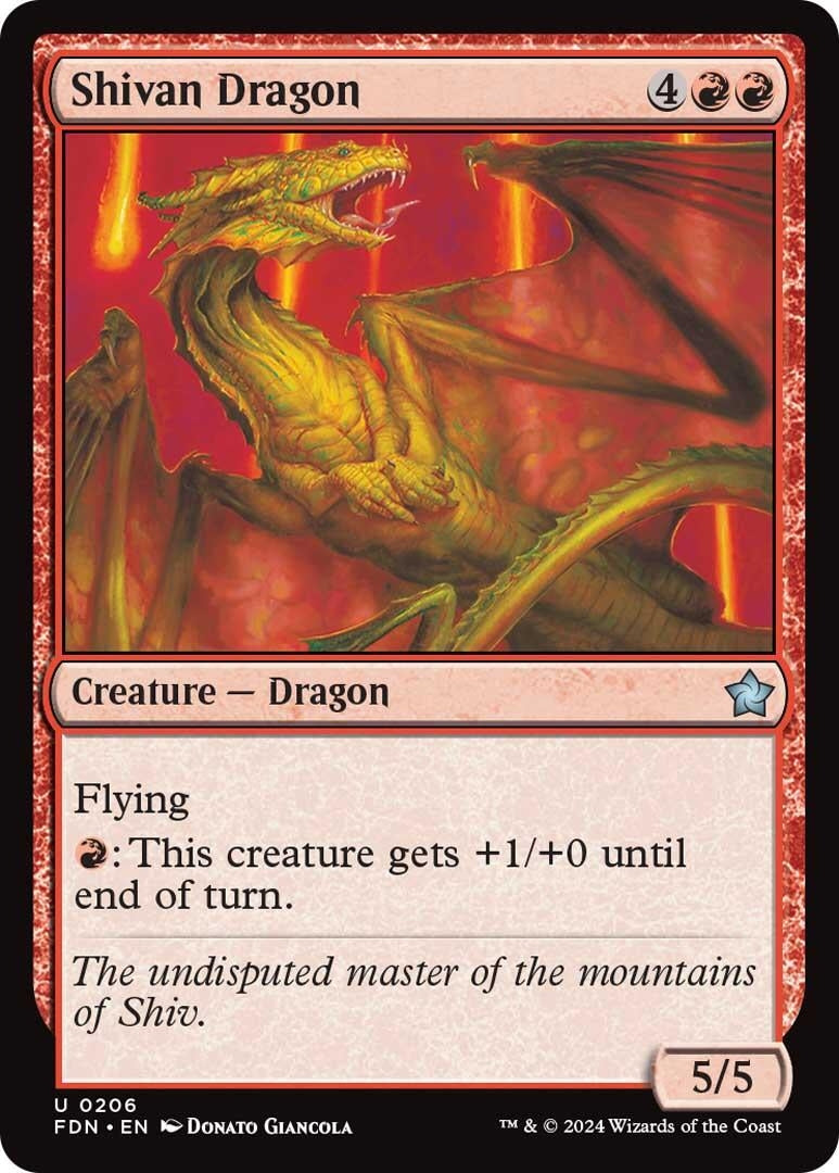 Shivan Dragon (206) (FDN)