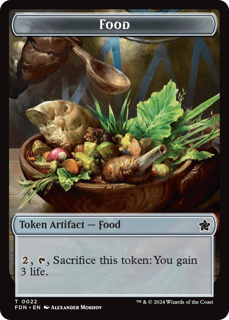 Food // Treasure Double-Sided Token (22 // 23) (FDN)