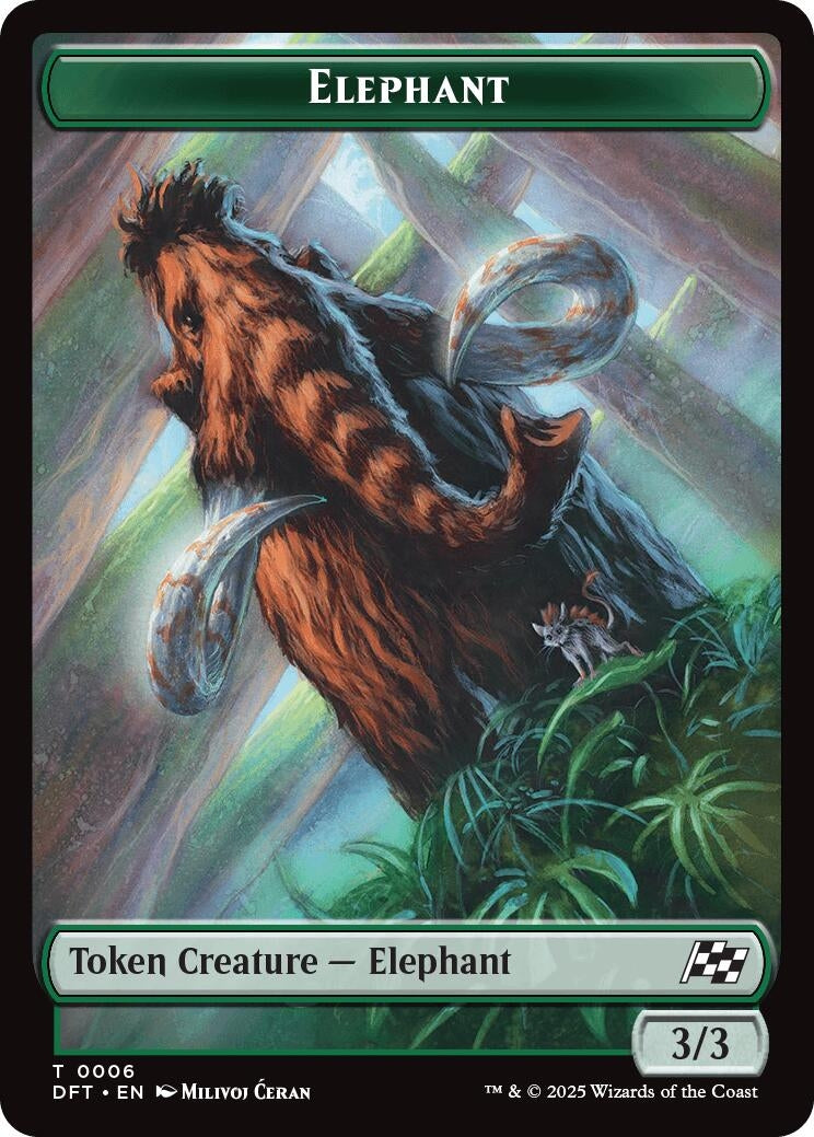 Elephant // Zombie (0003) Double-Sided Token (6 // 3) (DFT)