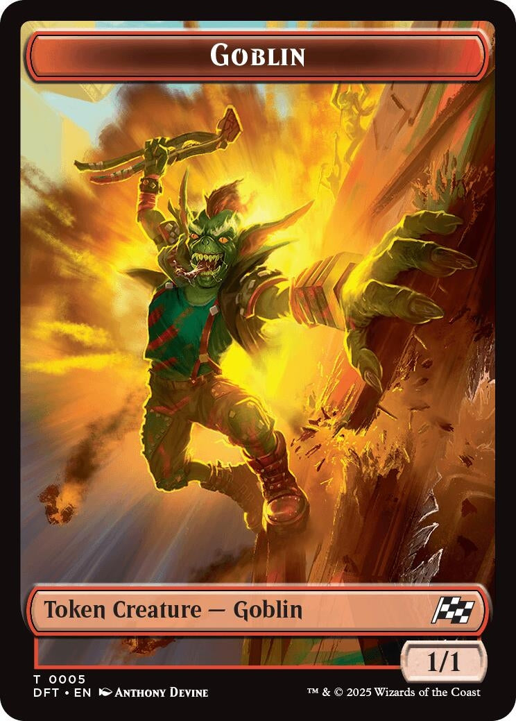 Goblin // Thopter (0010) Double-Sided Token (5 // 10) (DFT)