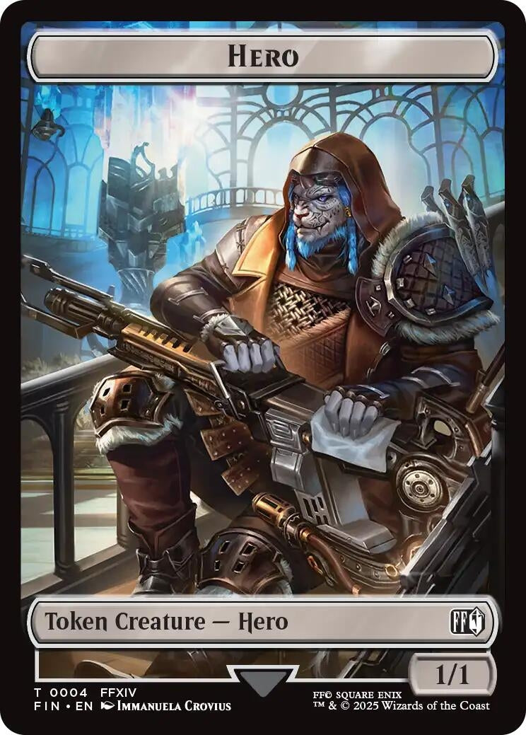 Hero (0004) // Wizard (0015) Double-Sided Token (4 // 15) (FIN)