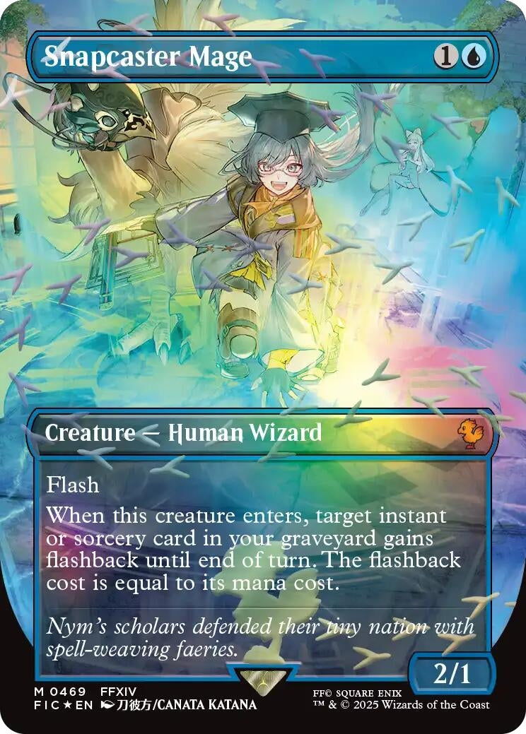 Snapcaster Mage (Borderless) (Chocobo Track Foil) (469) (FIC)