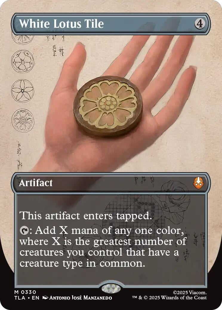 White Lotus Tile (Borderless) (330) (TLA)