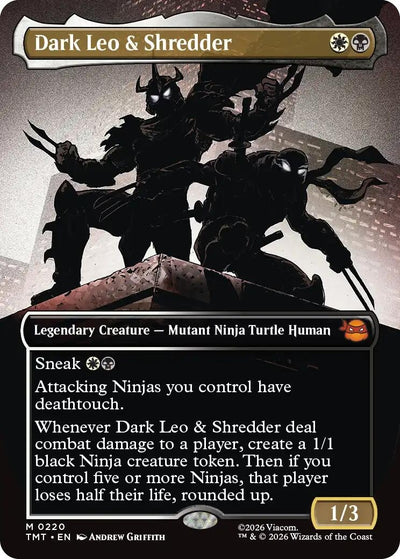 Dark Leo & Shredder (Borderless) (220) (TMT)