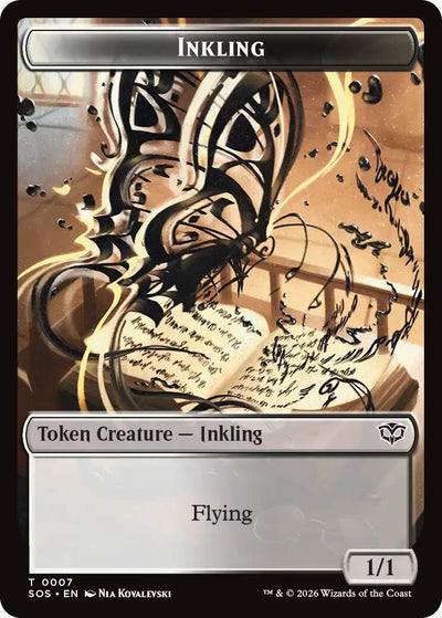 Inkling (0007) // Spirit (0011) Double-Sided Token (7 // 11) (SOS)