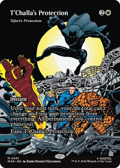 T'Challa's Protection - Teferi's Protection (Borderless) (51) (MAR)