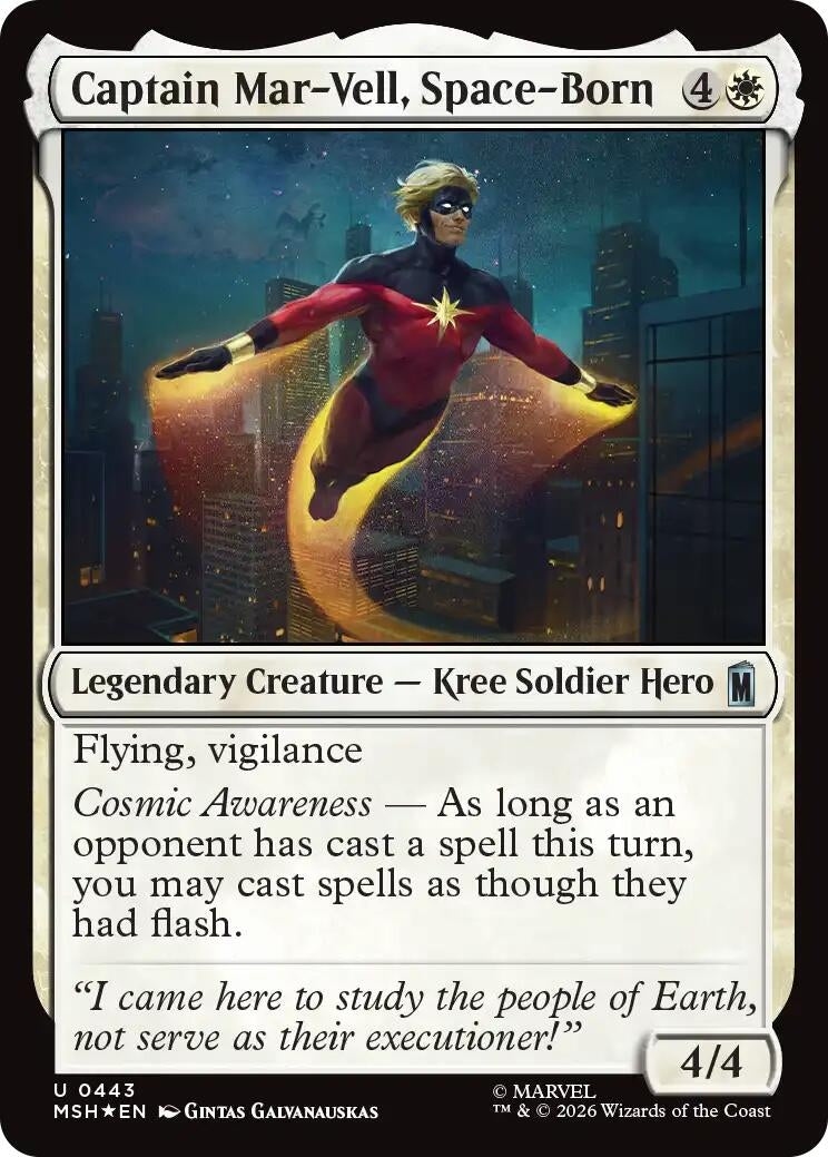 Captain Mar-Vell, Space-Born (Surge Foil) (443) (MSH)