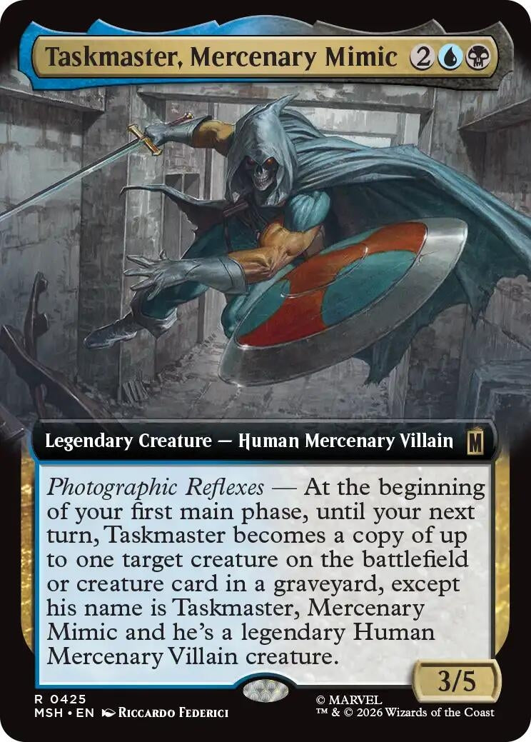 Taskmaster, Mercenary Mimic (Extended Art) (425) (MSH)