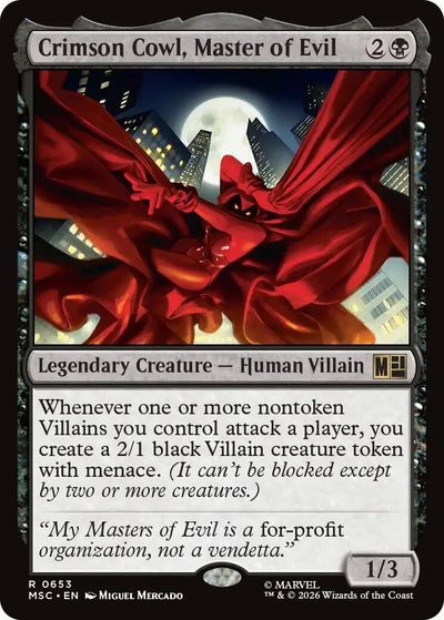 Crimson Cowl, Master of Evil (653) (MSC)