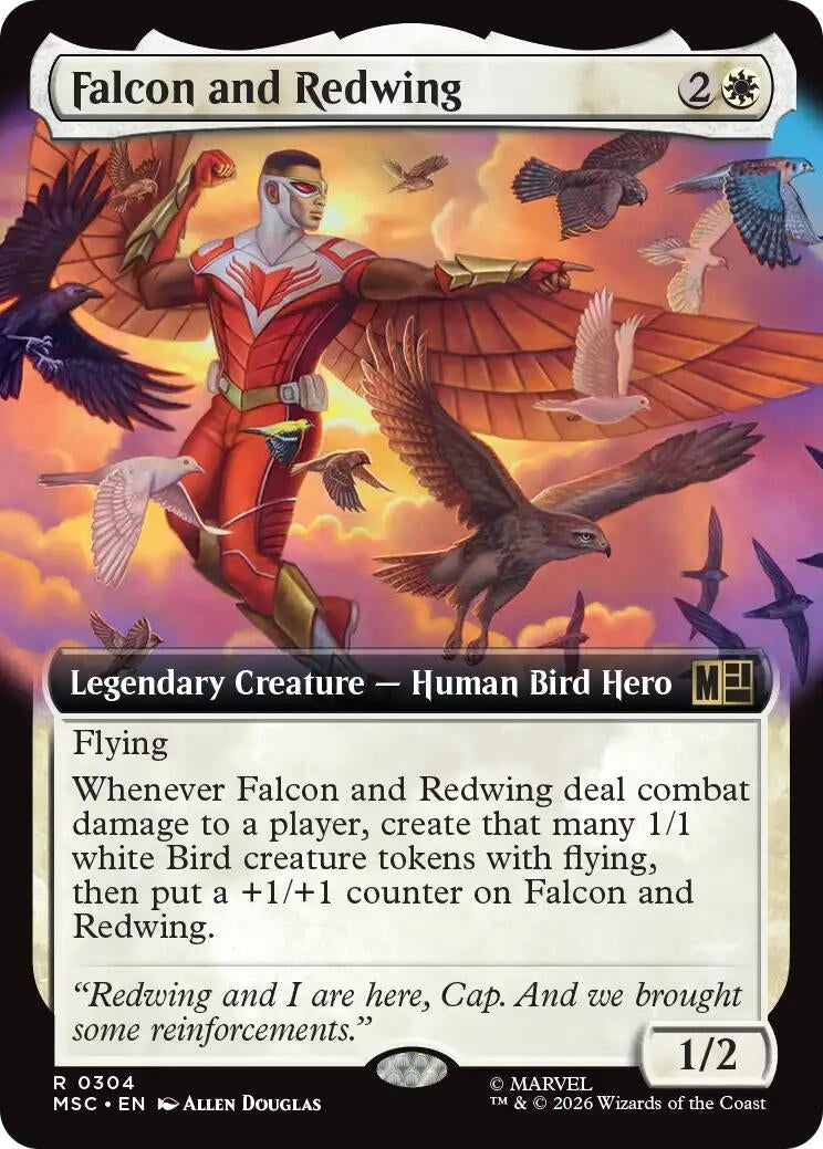 Falcon and Redwing (Extended Art) (304) (MSC)