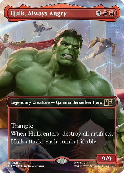 Hulk, Always Angry (Borderless) (502) (MSC)