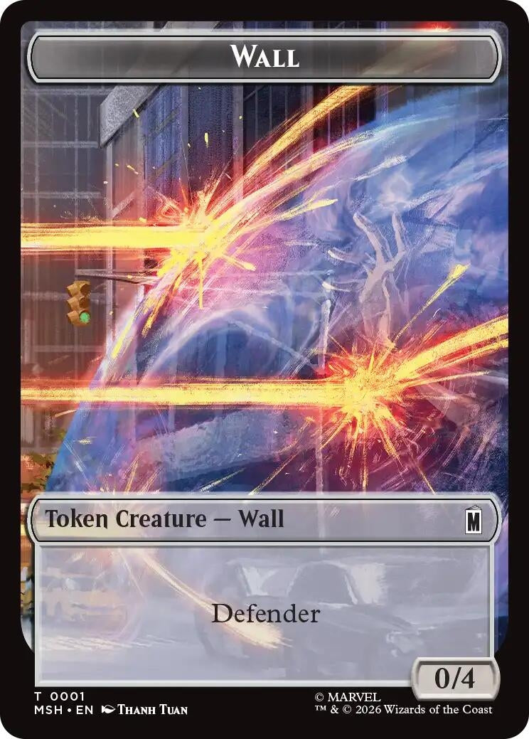 Wall // Alien Double-Sided Token (001/011) (MSH)