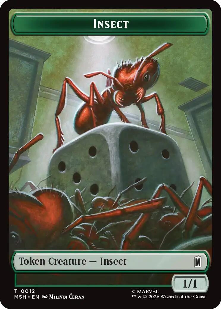 Insect // Clue Double-Sided Token (012/017) (MSH)