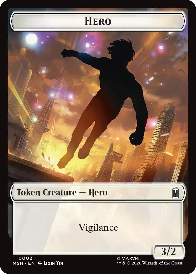 Hero // Robot Villain Double-Sided Token (002/020) (MSH)