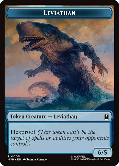 Leviathan // Food Double-Sided Token (005/019) (MSH)