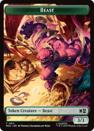 Beast // Vibranium Double-Sided Token (11 // 15) (MSC)