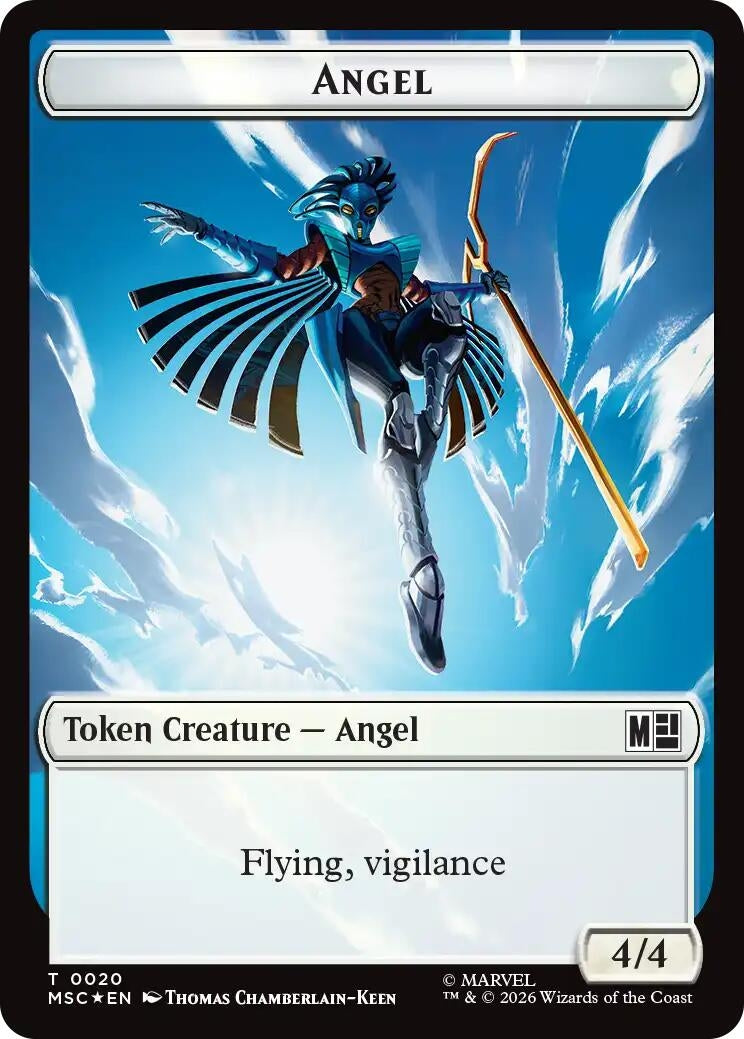 Angel (020) // Vibranium (031) Double-Sided Token (Surge Foil) (20 // 31) (MSC)