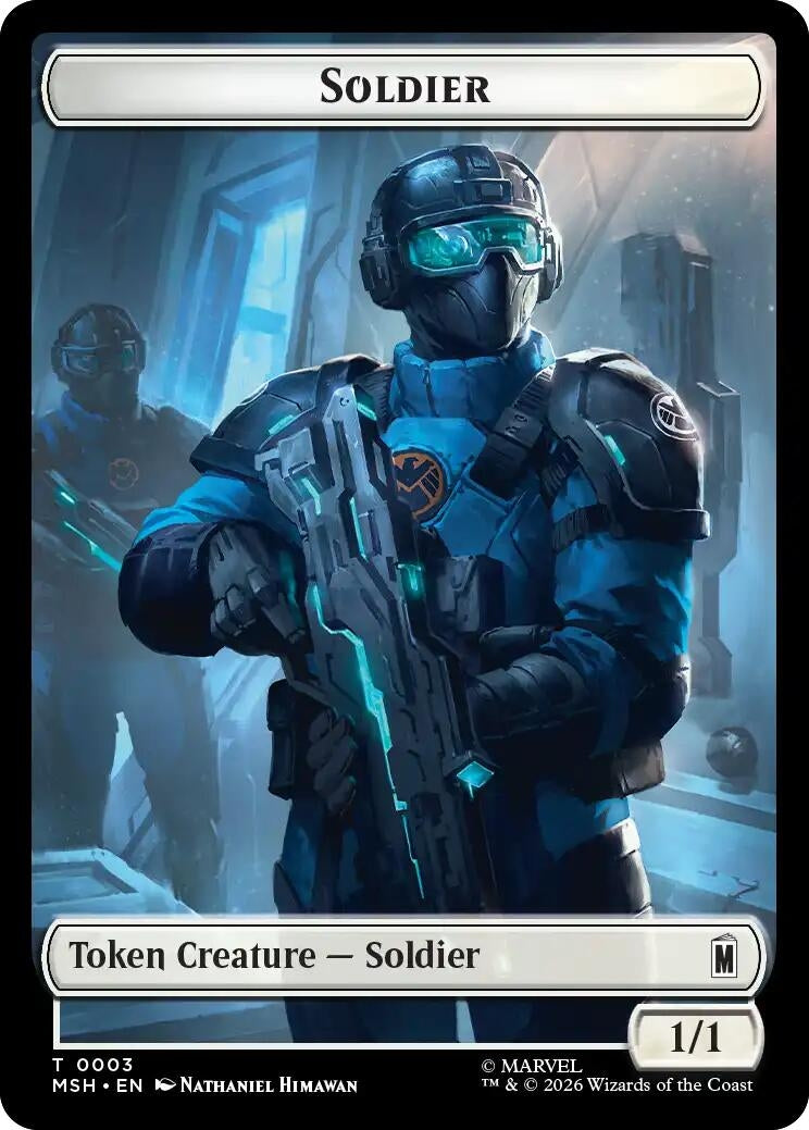 Soldier // Robot Villain Double-Sided Token (3 // 20) (MSH)