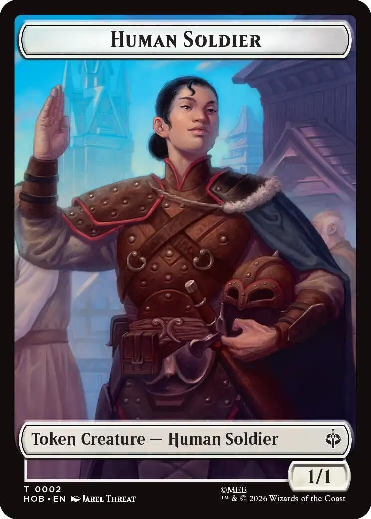 Human Soldier // Dwarf Double-Sided Token (2 // 6) (HOB)