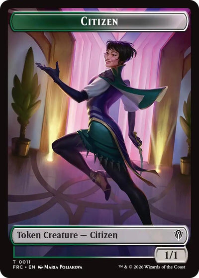 Citizen // Phyrexian Mite Double-Sided Token (11 // 16) (FRC)